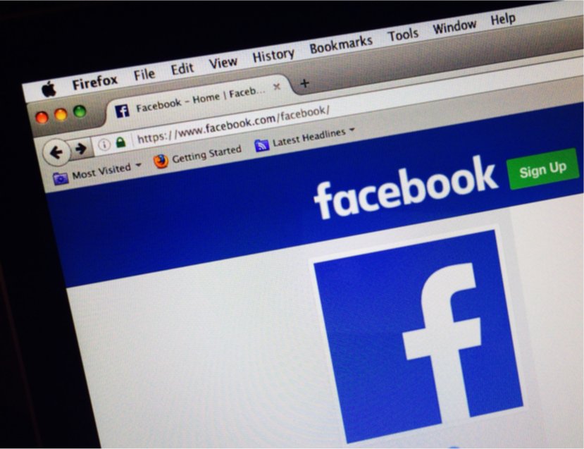 Inlogscherm van Facebook, symbool voor radiostilte dus ook geen Facebook