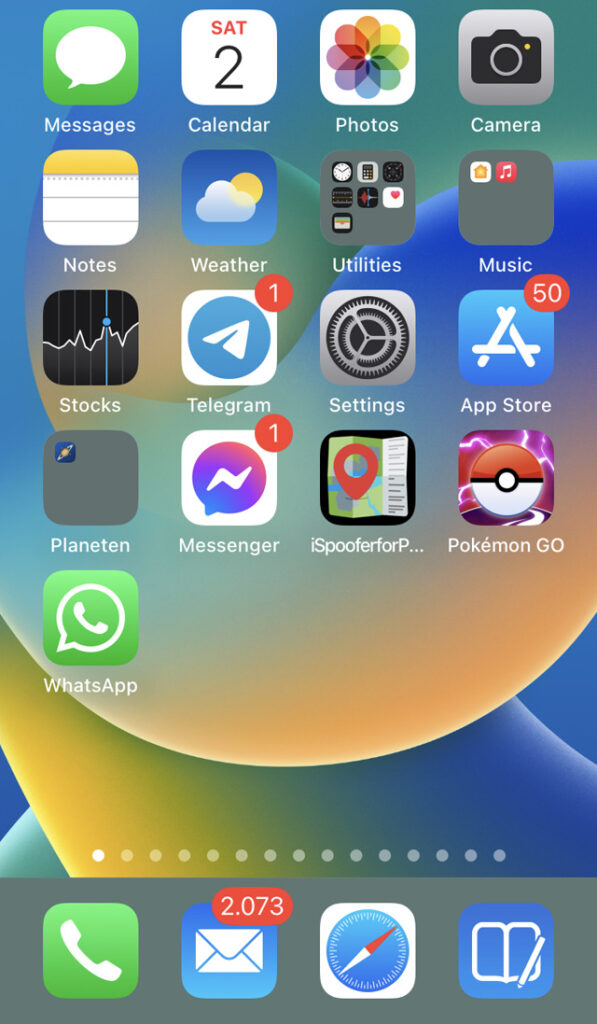 iPhone homescreen met veel ongelezen notificaties als voorbeeld van het Zeigarnik-effect